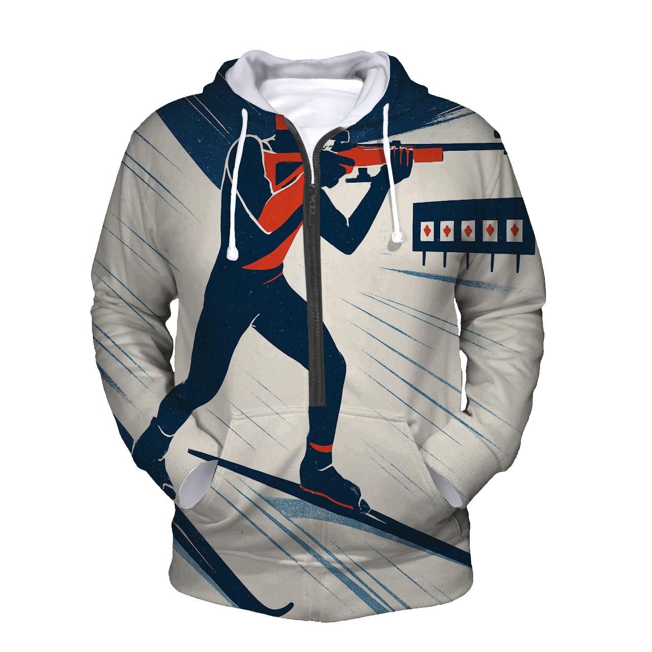 Nordic Biathlon Contrast custom hoodies