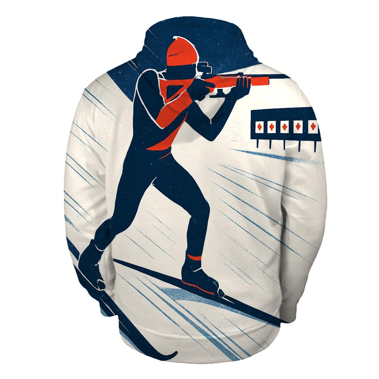 Nordic Biathlon Contrast custom hoodies