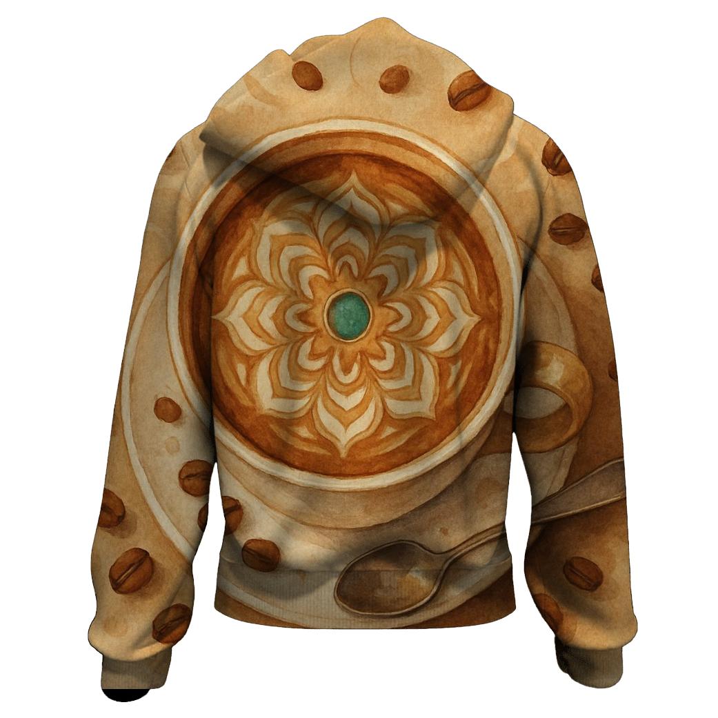 Latte Swirl Mandala hoodie designs