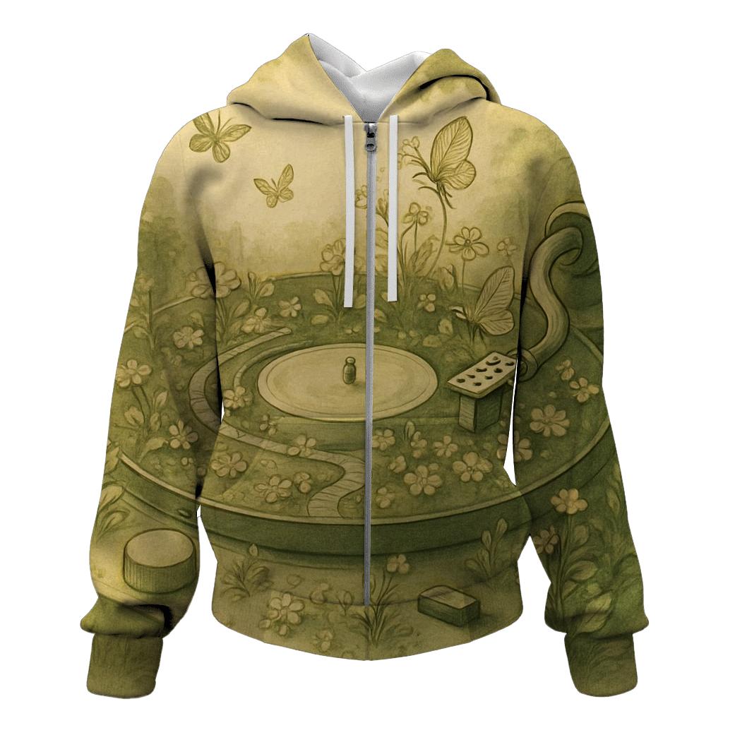 Vintage Turntable Garden custom hoodies