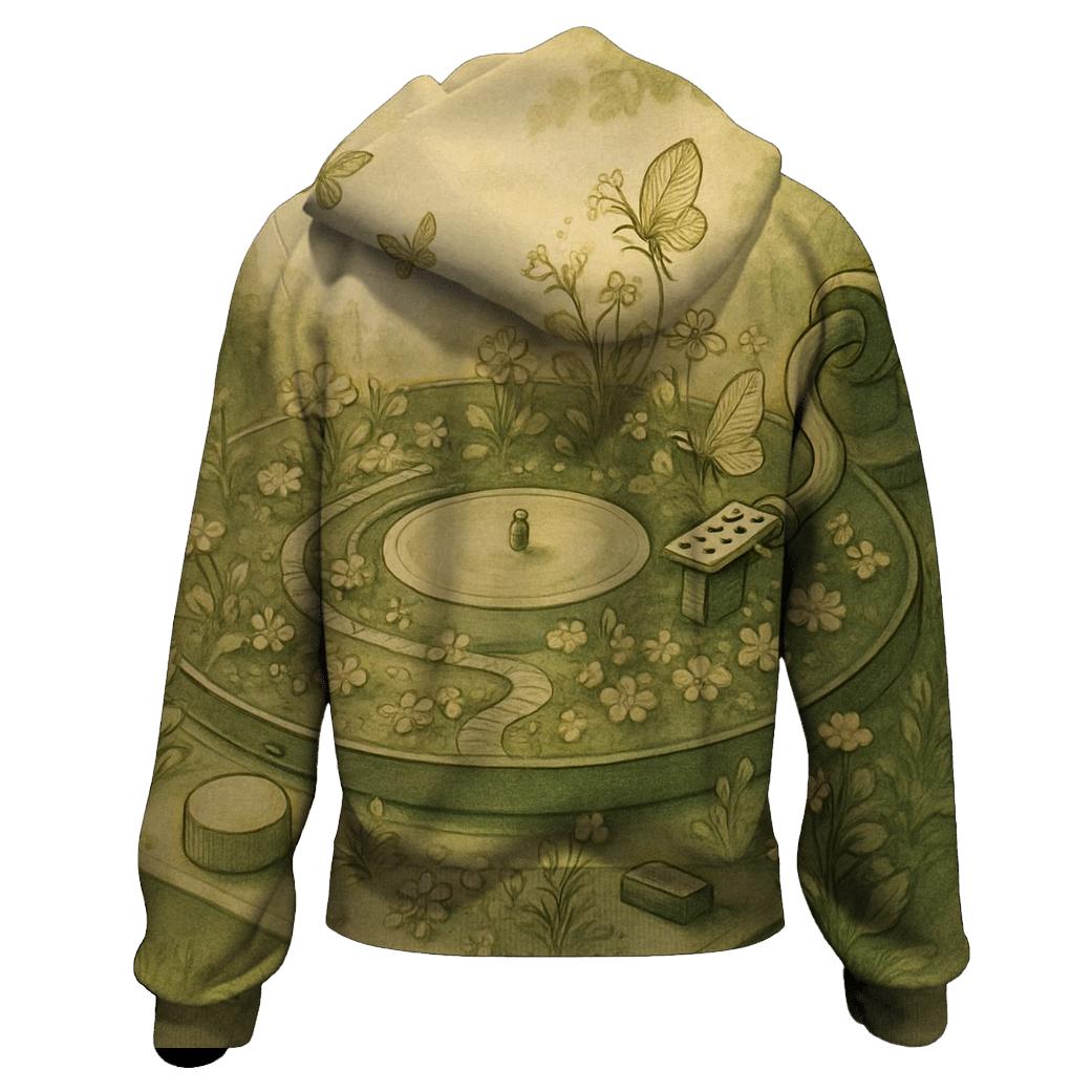 Vintage Turntable Garden custom hoodies