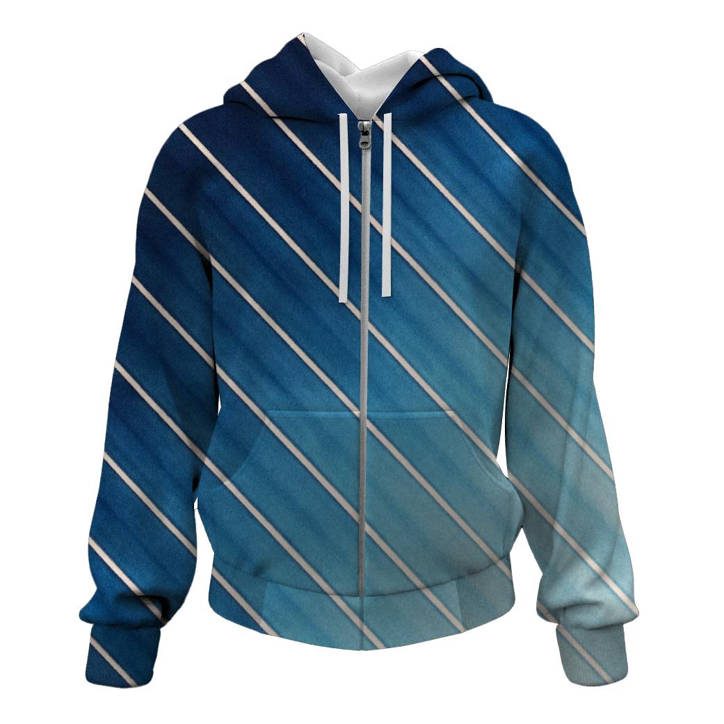 Indigo Arashi Diagonals graphic hoodies