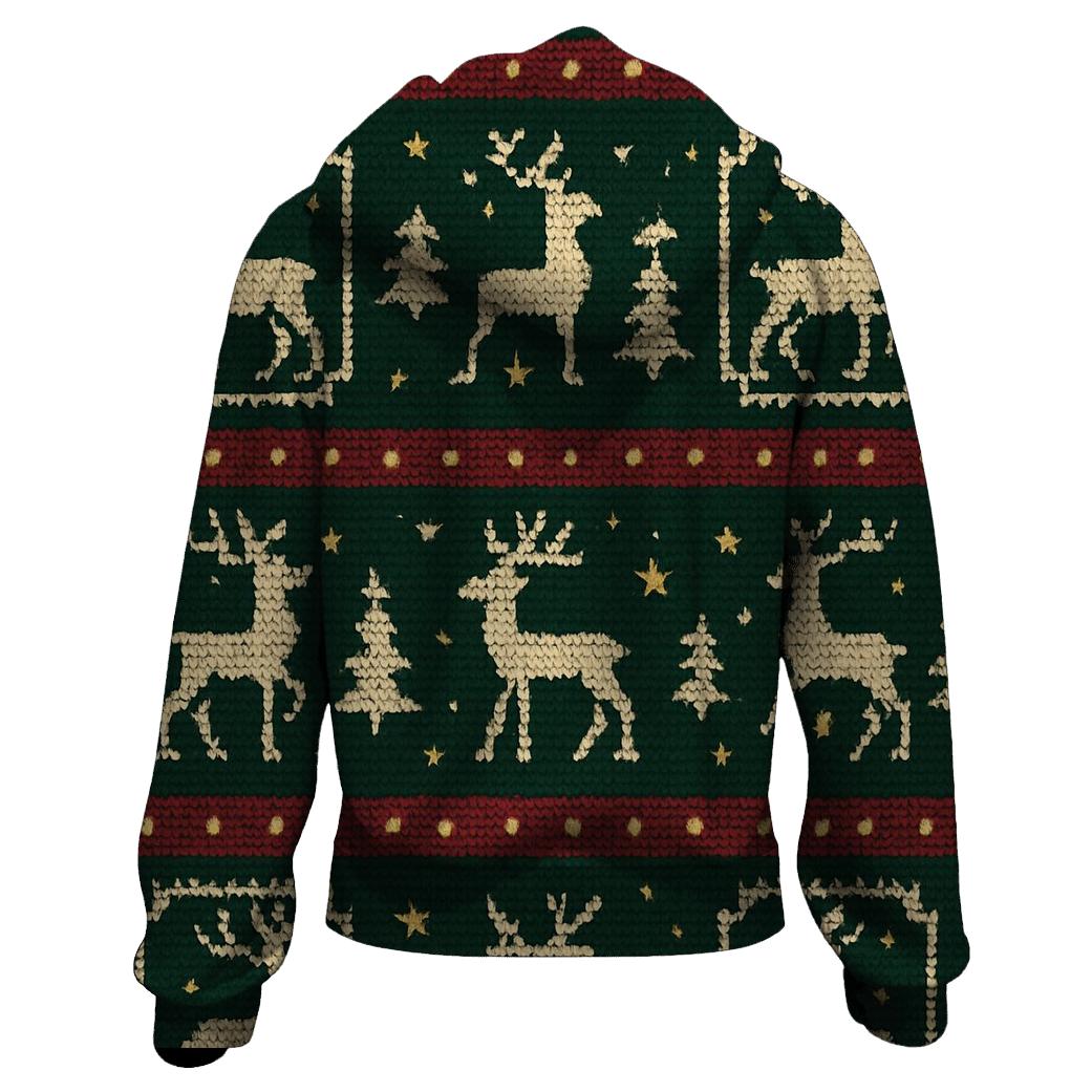 Reindeer Ribbon Carousel Design premium hoodies