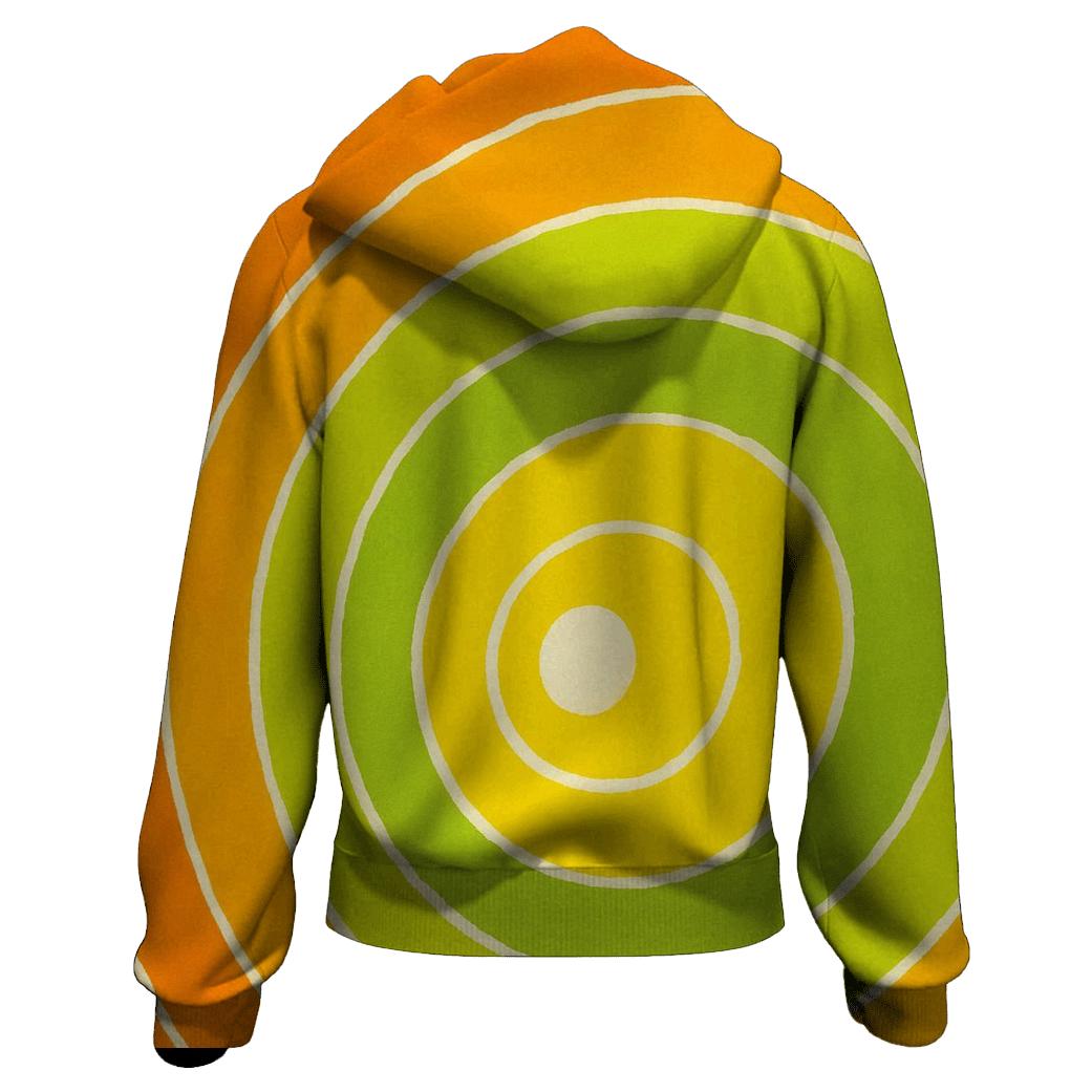 Citrus Bullseye Offset graphic hoodies