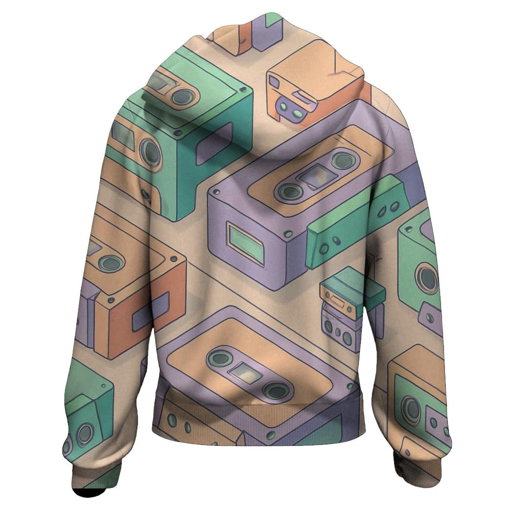 Cassette City Grid zip-up hoodies