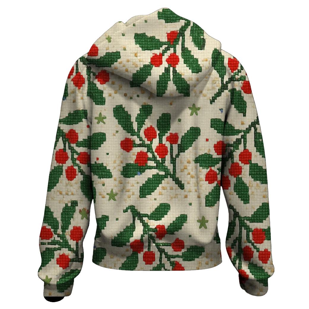 Merry Mistletoe Confetti Design printed hoodies