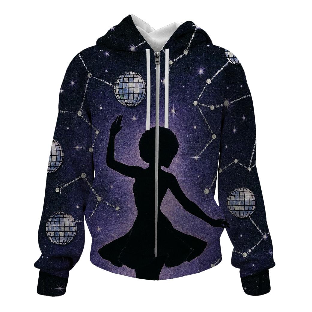 Disco Dot Constellation embroidered hoodies