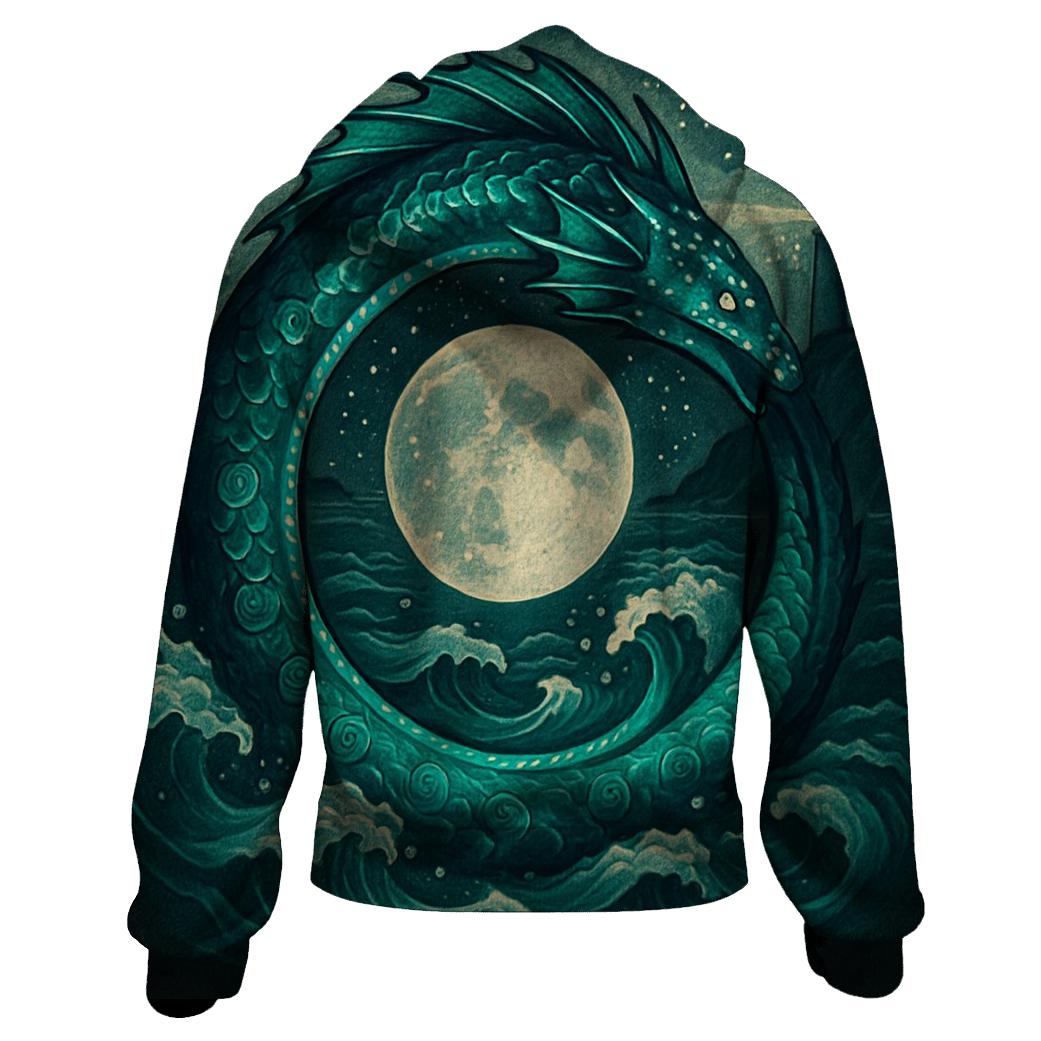 Oceanic Moon Ouroboros lightweight hoodies