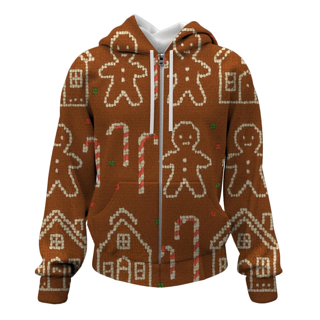 Gingerbread Village Parade Design heavyweight hoodies