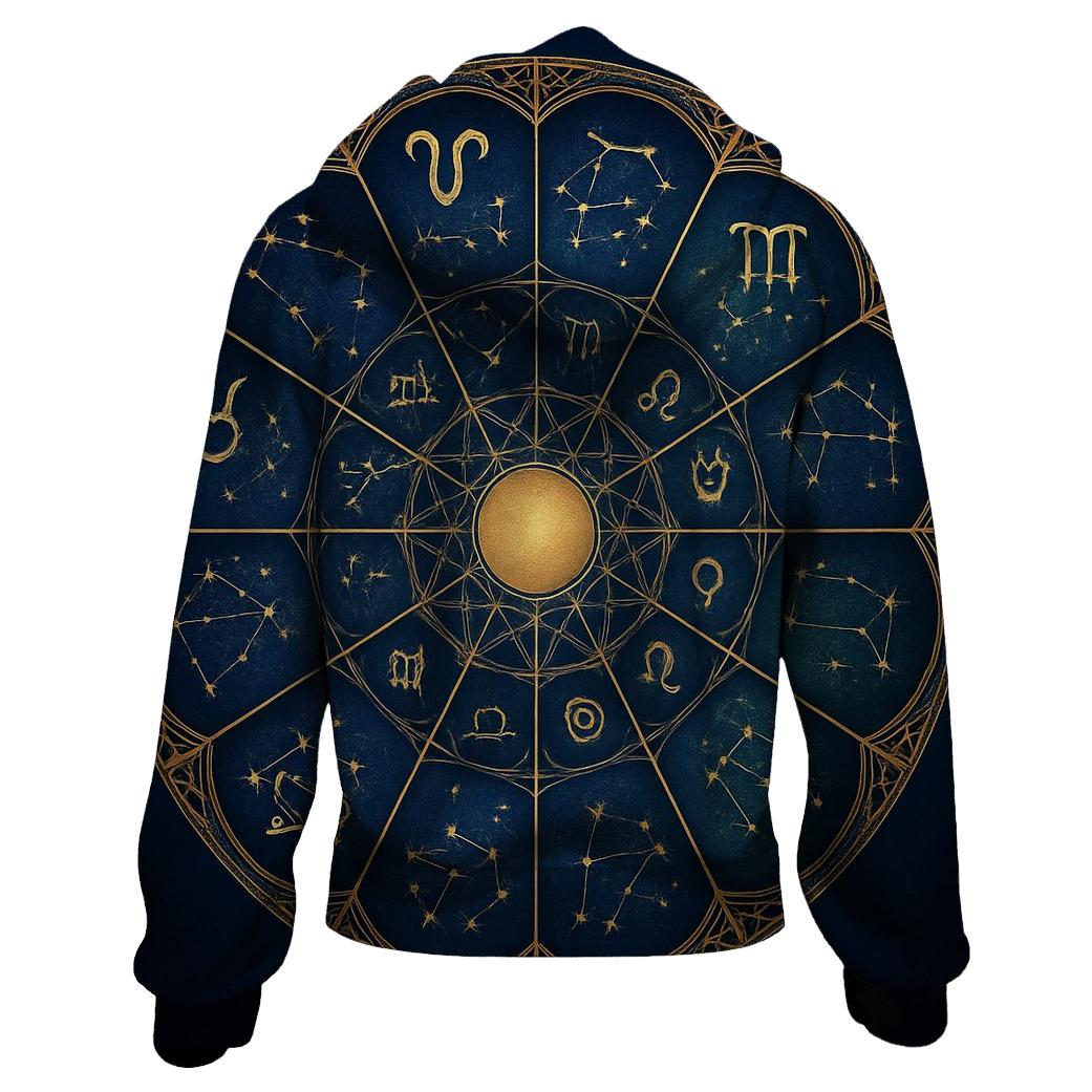 Zodiac Wheel Mandala Circle heavyweight hoodies