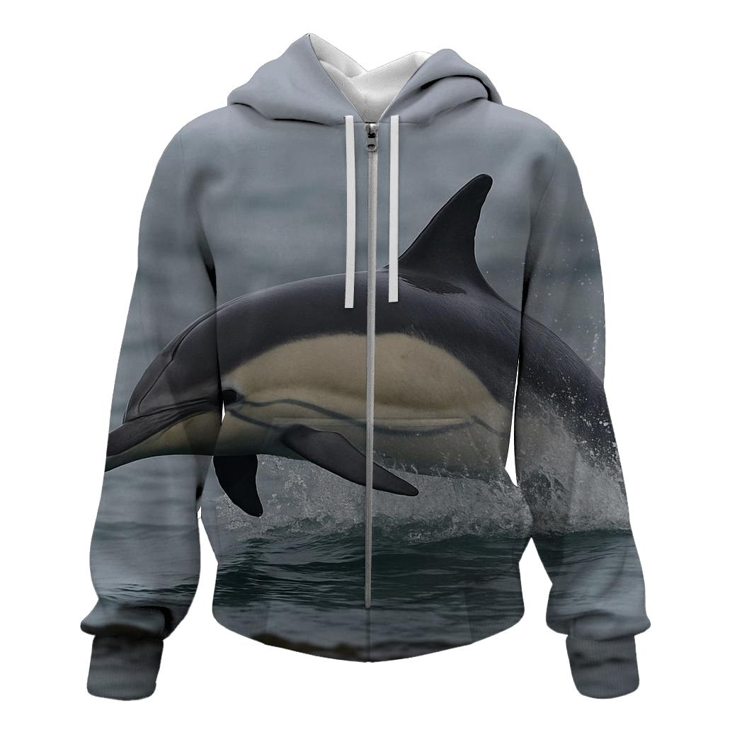 Kelp Surface — Common Dolphin graphic hoodies