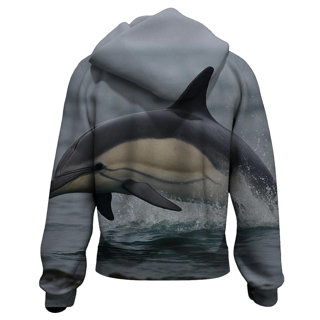 Kelp Surface — Common Dolphin graphic hoodies
