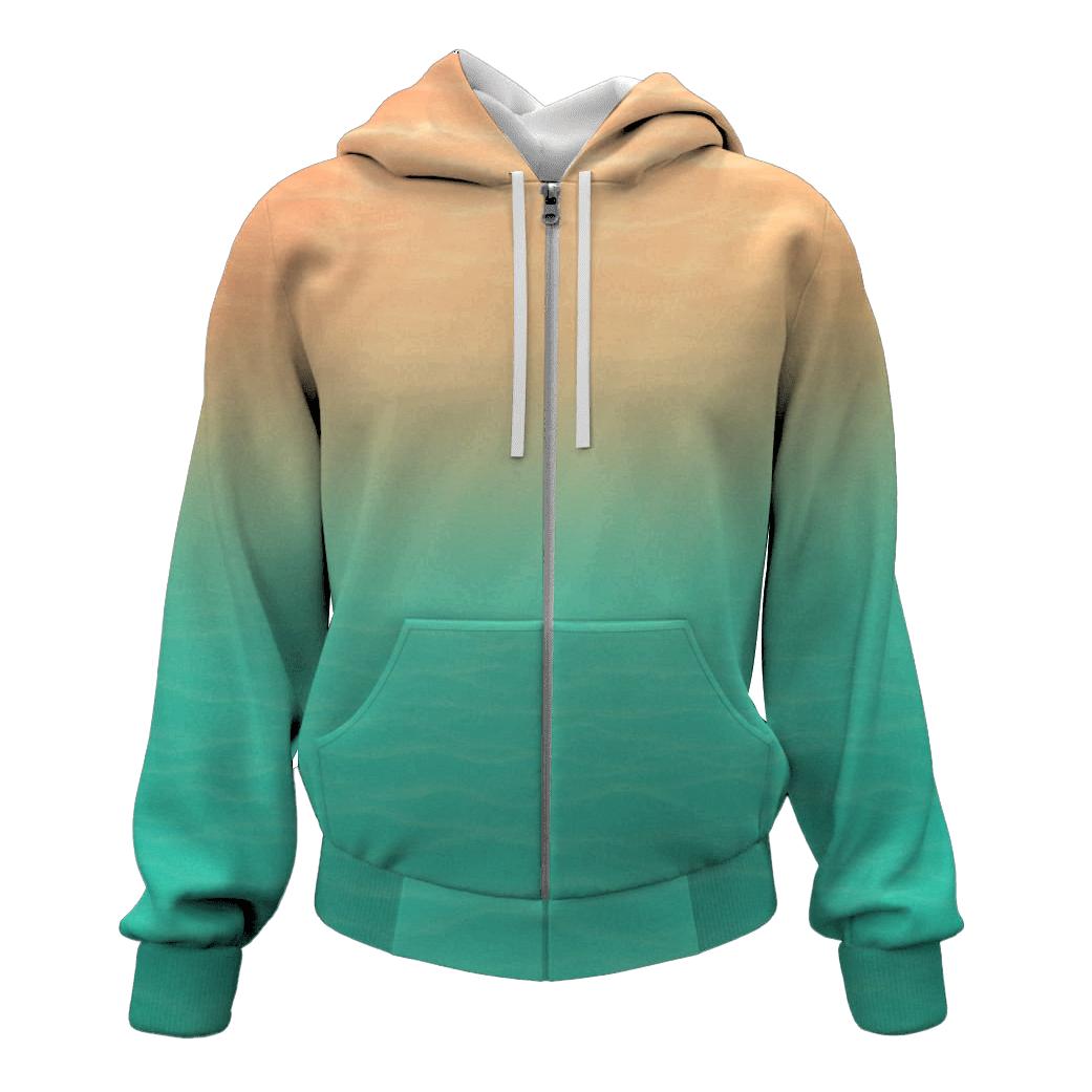 Coral Reef Wash embroidered hoodies