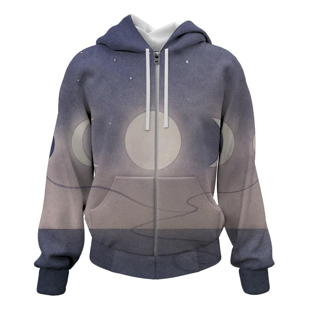 Moon Phase Path heavyweight hoodies