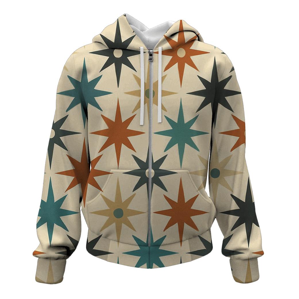 Atomic Starburst Grid graphic hoodies