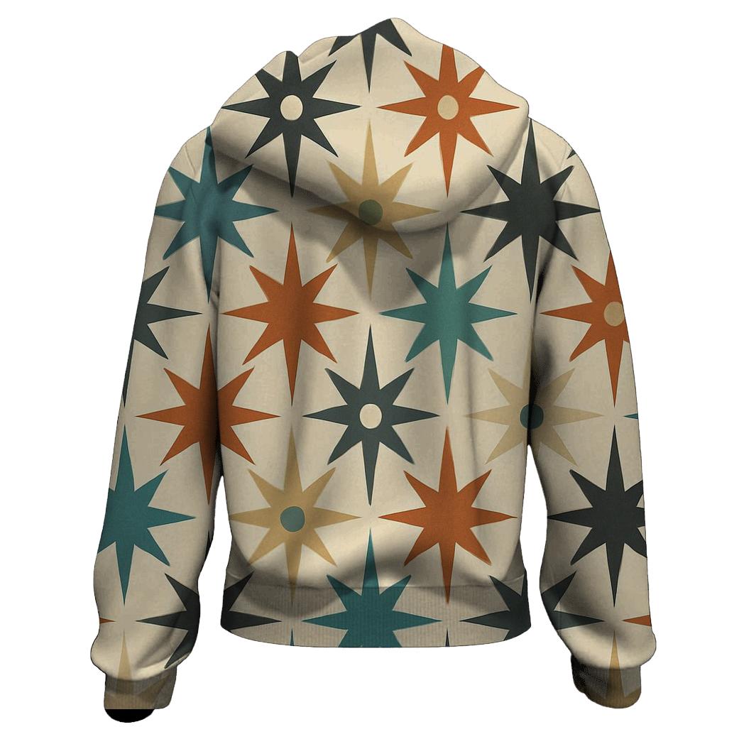 Atomic Starburst Grid graphic hoodies