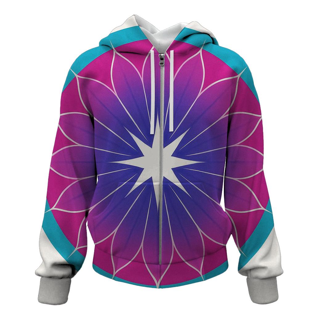 Magenta Mandala Sunburst hoodie trends