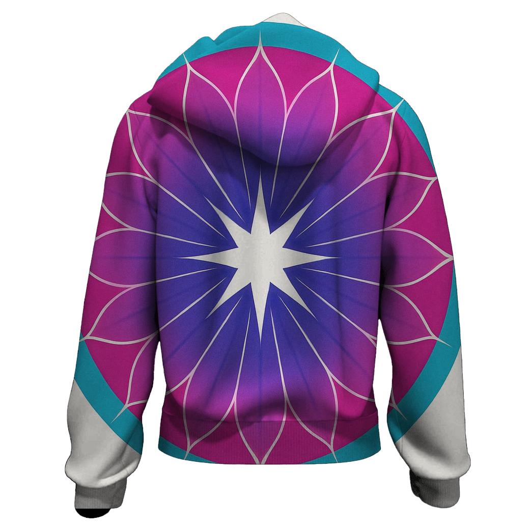 Magenta Mandala Sunburst hoodie trends