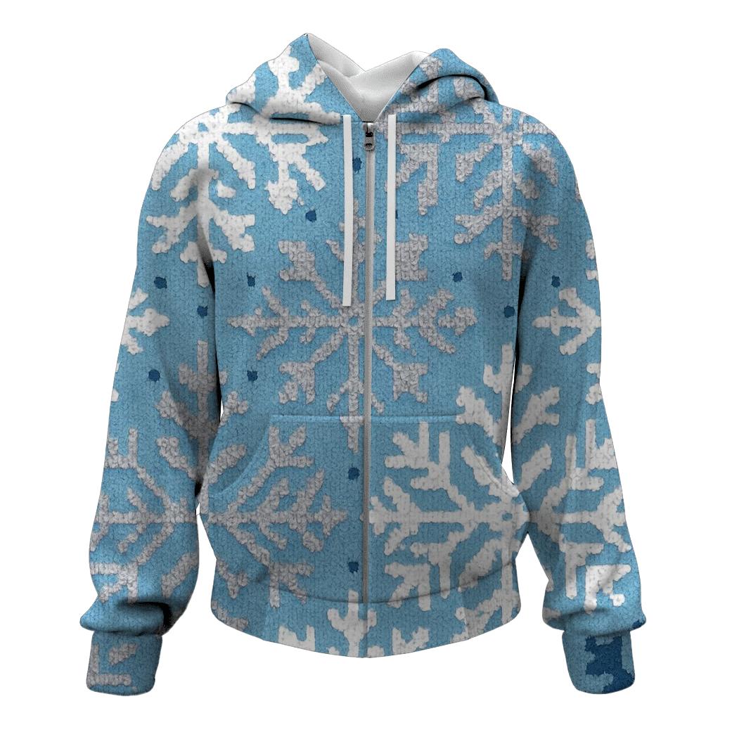 Festive Snowflake Brickwork Design custom hoodies