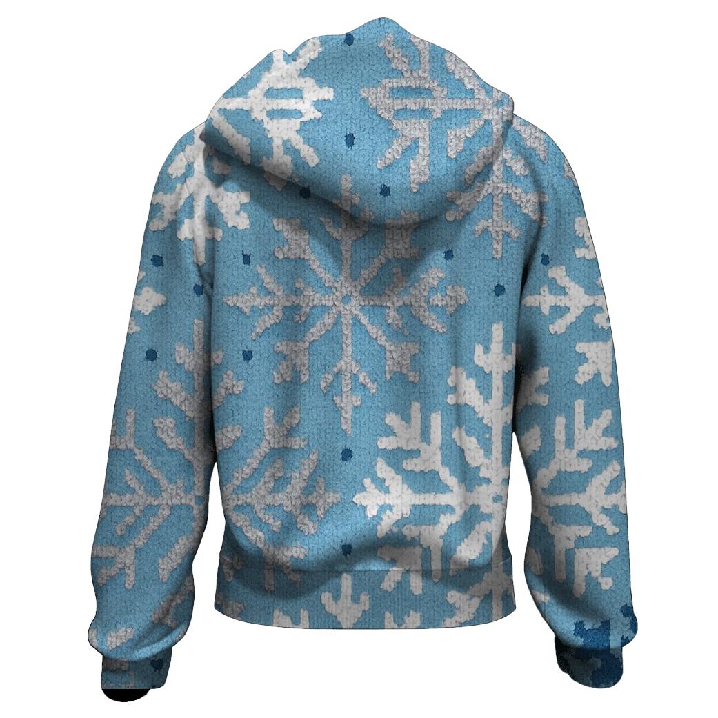 Festive Snowflake Brickwork Design custom hoodies