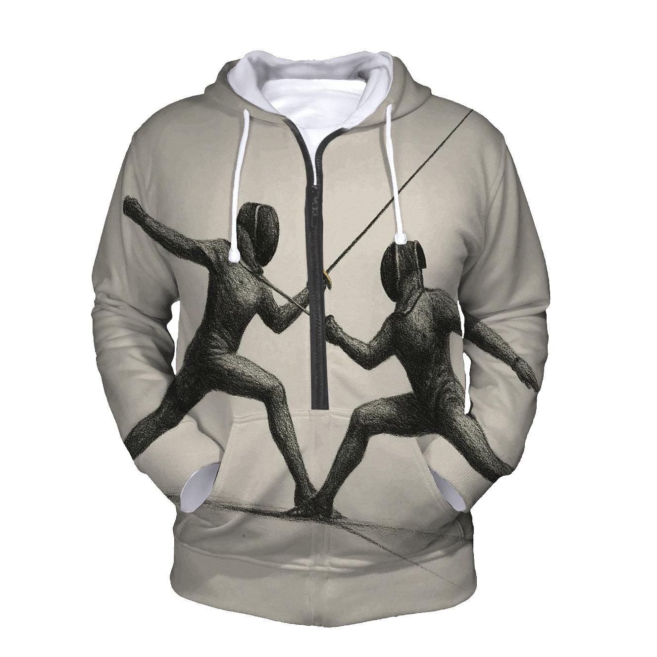 Precision Fencing Silhouette zip-up hoodies