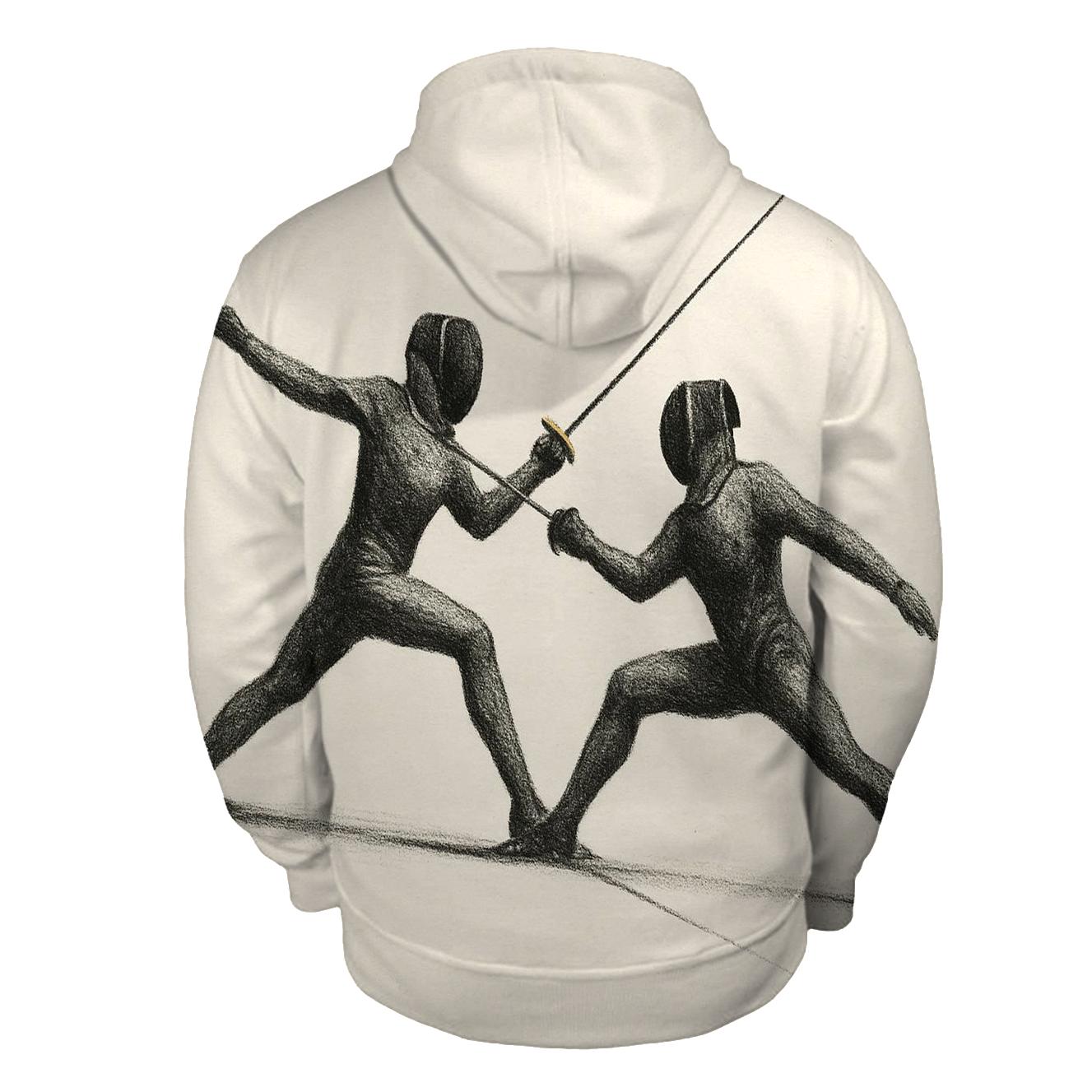 Precision Fencing Silhouette zip-up hoodies