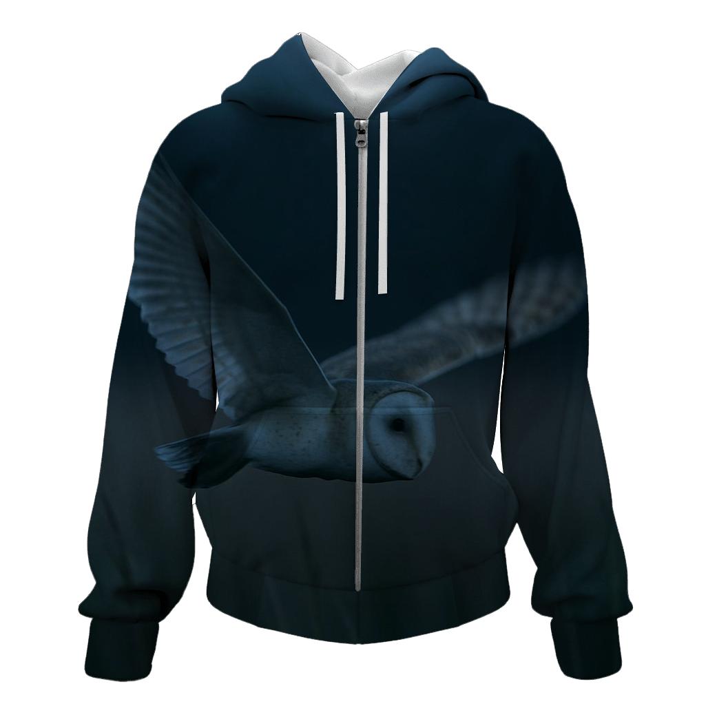 Crepuscular Glide — Barn Owl designer hoodies
