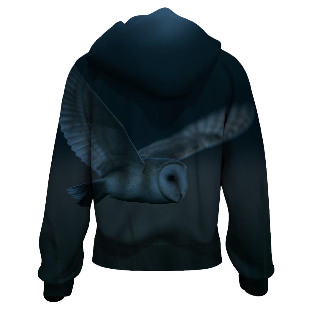 Crepuscular Glide — Barn Owl designer hoodies