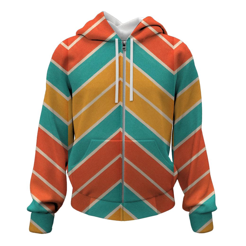 Chevron Accordion Coral hoodies fashion