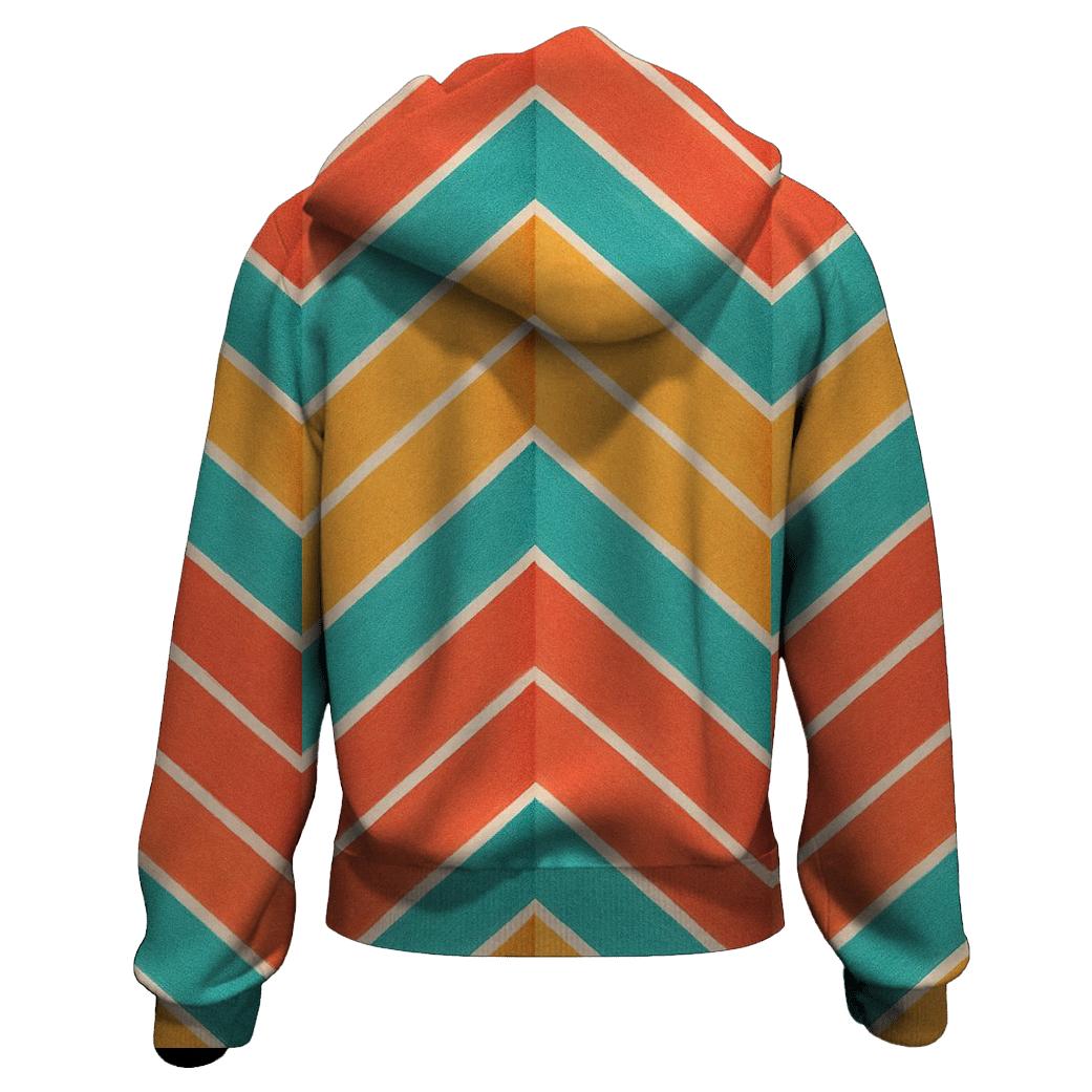 Chevron Accordion Coral hoodies fashion