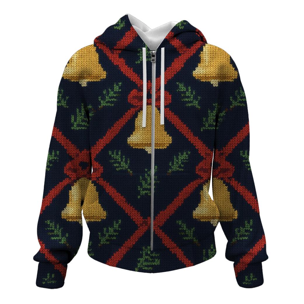 Sleigh Bell Crisscross Design designer hoodies