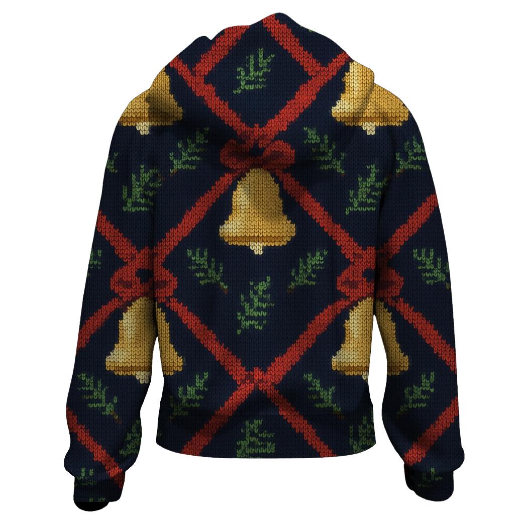 Sleigh Bell Crisscross Design designer hoodies