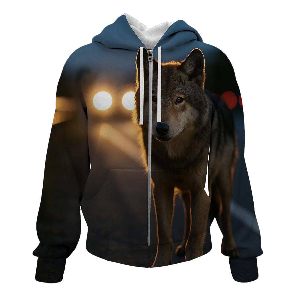Highway Crossing At Dusk hoodie styles