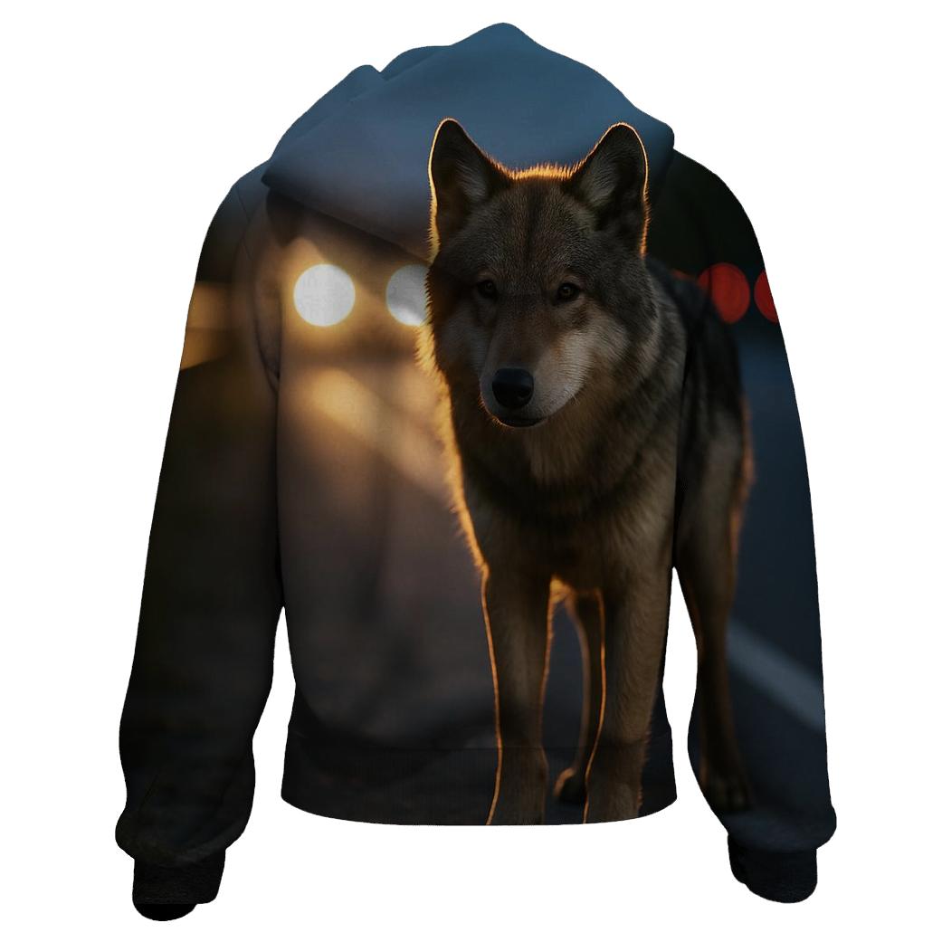 Highway Crossing At Dusk hoodie styles