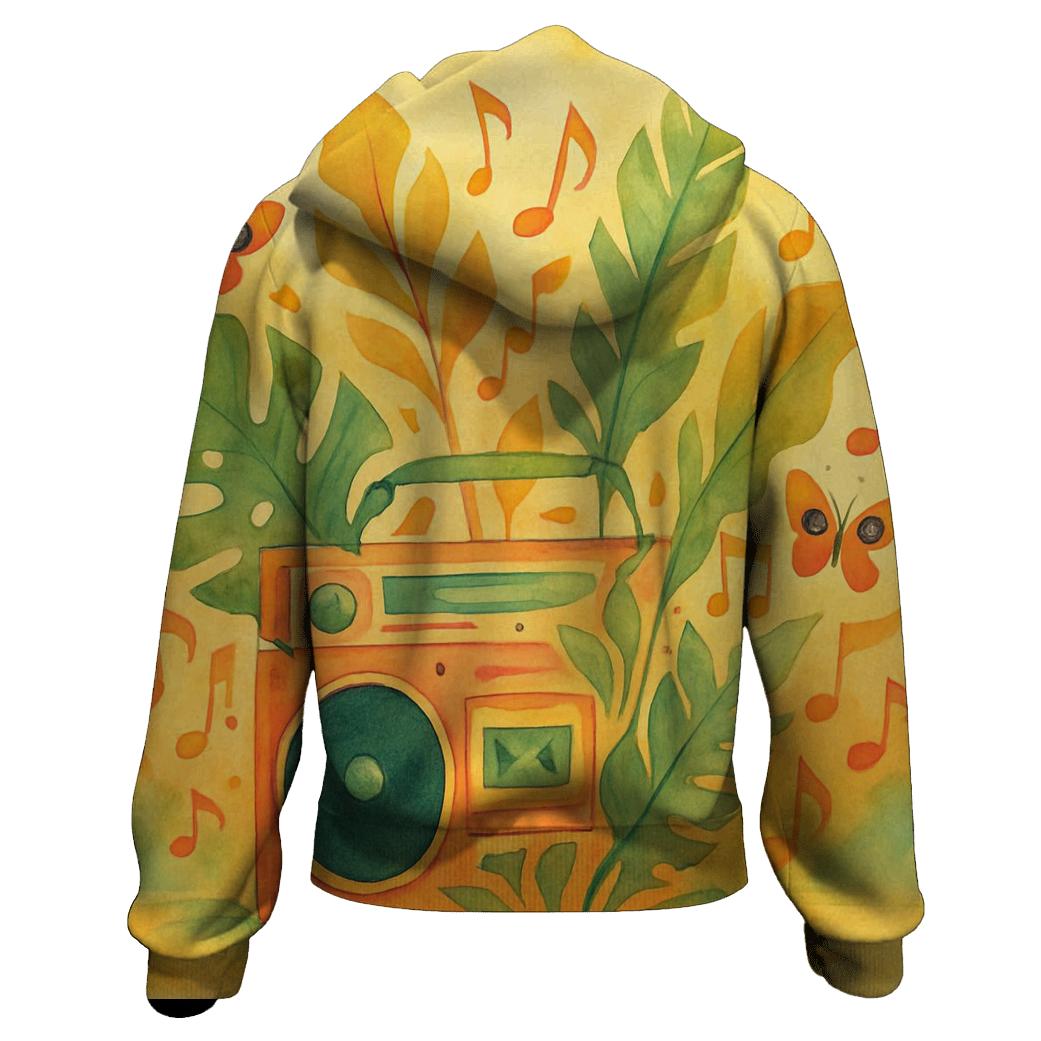 Boombox Botanical Montage embroidered hoodies