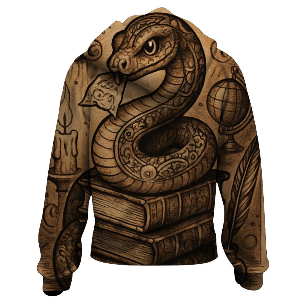 Library Ouroboros Archivist zip-up hoodies