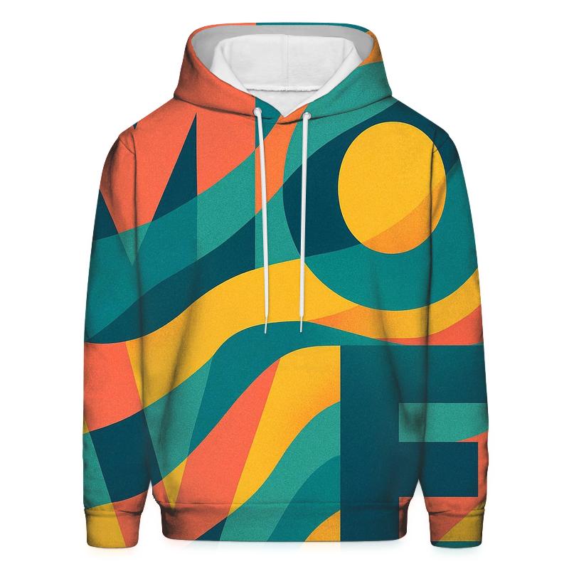 Chromatic Wave Typography hoodie designs