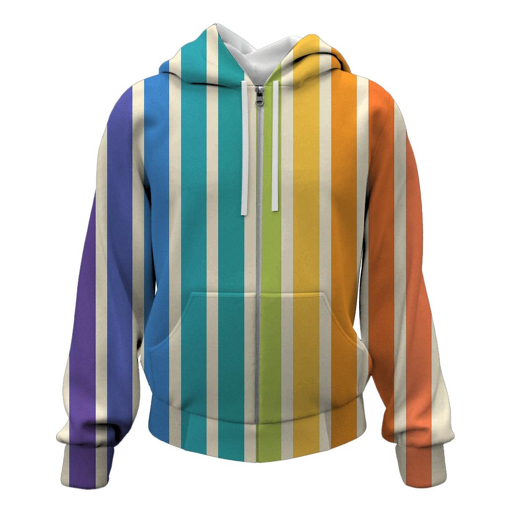 Rainbow Prism Bars embroidered hoodies