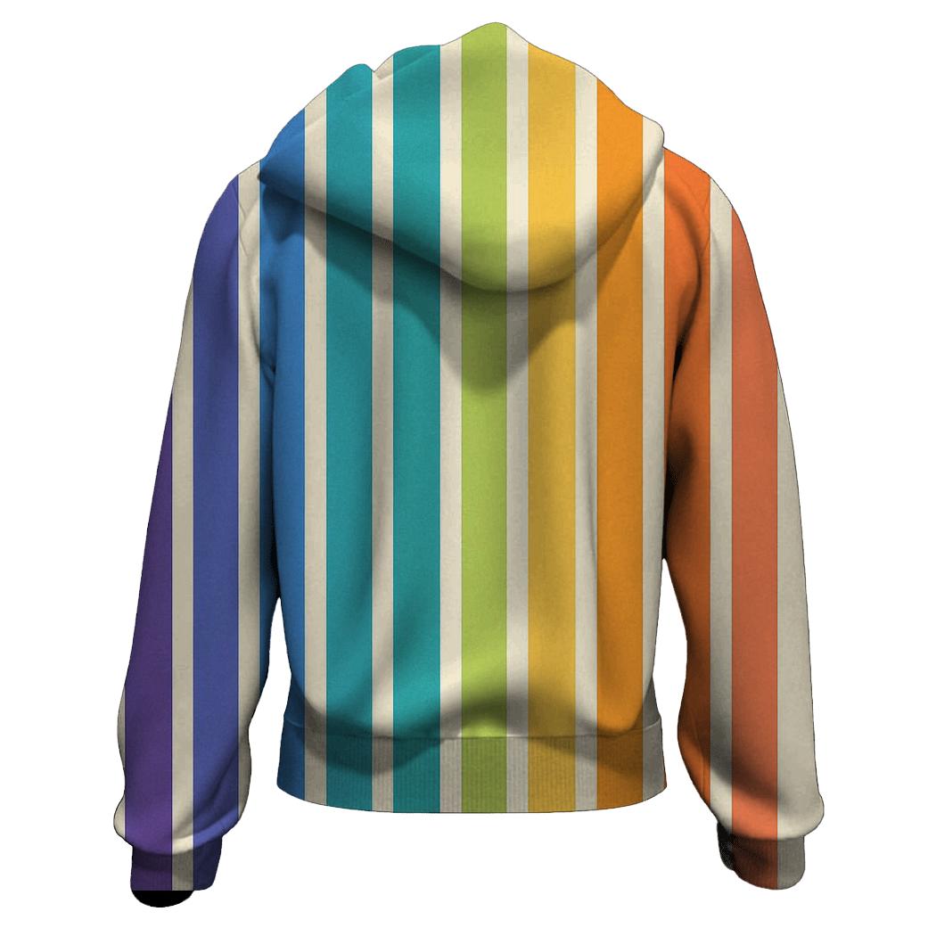 Rainbow Prism Bars embroidered hoodies