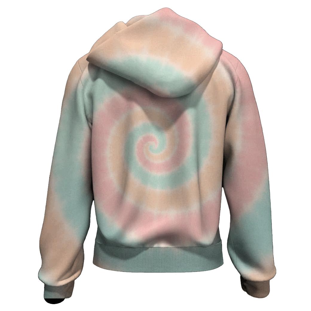 Pastel Spiral Ombre zip-up hoodies