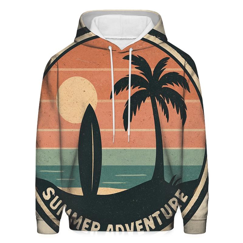 Retro Surf Patch pullover hoodies