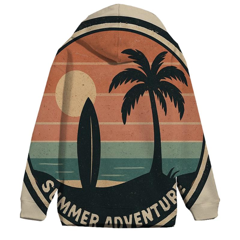 Retro Surf Patch pullover hoodies
