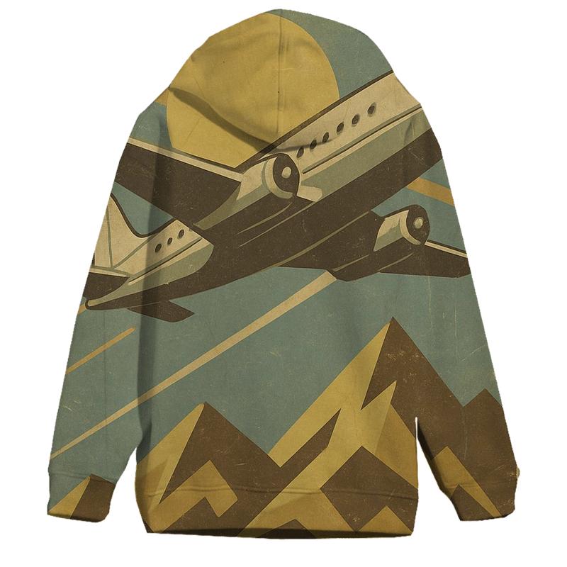 Aged Airline Travel Poster custom hoodies