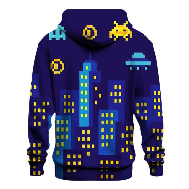 Pixel Arcade Skyline heavyweight hoodies