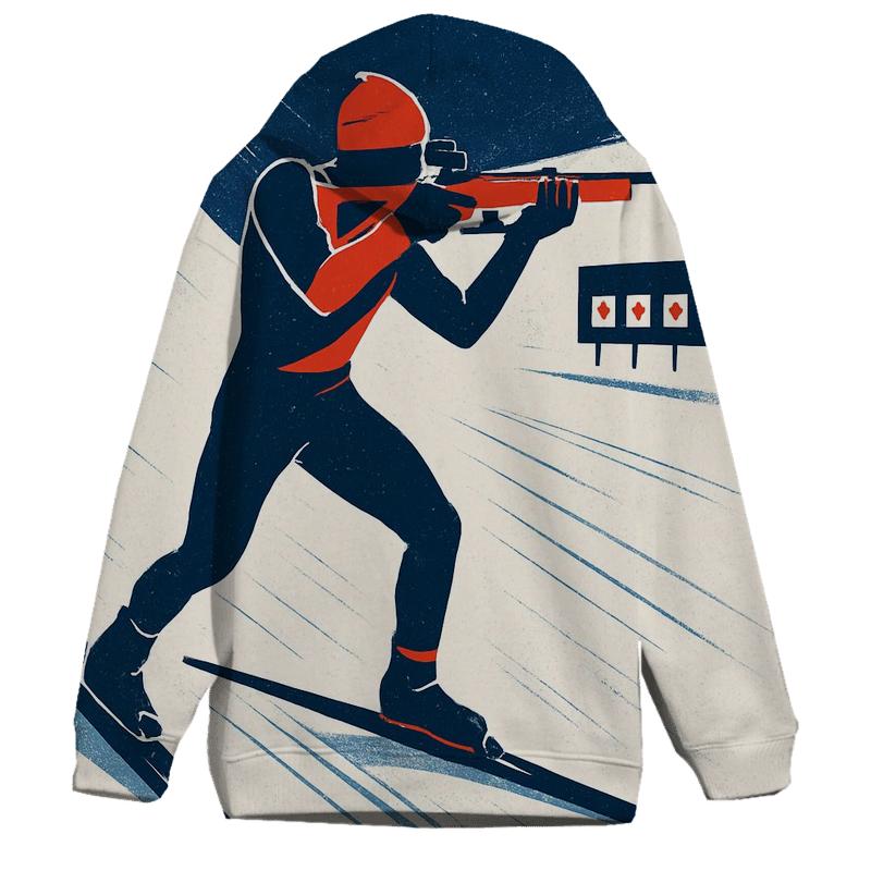 Nordic Biathlon Contrast graphic hoodies