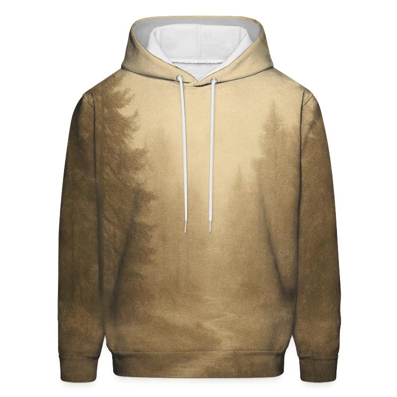Sepia Forest Postcard embroidered hoodies