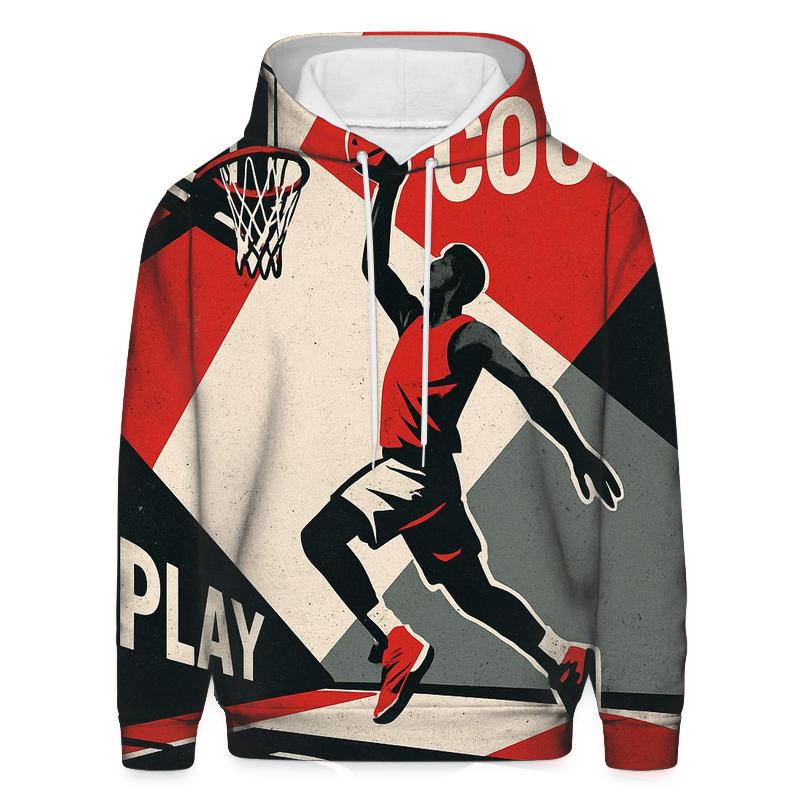 Street Basketball Geometry heavyweight hoodies