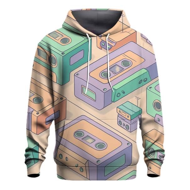 Cassette City Grid printed hoodies