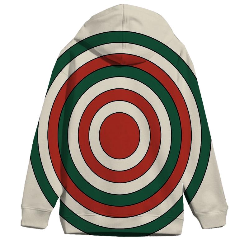 Ornament Ring Concentric printed hoodies
