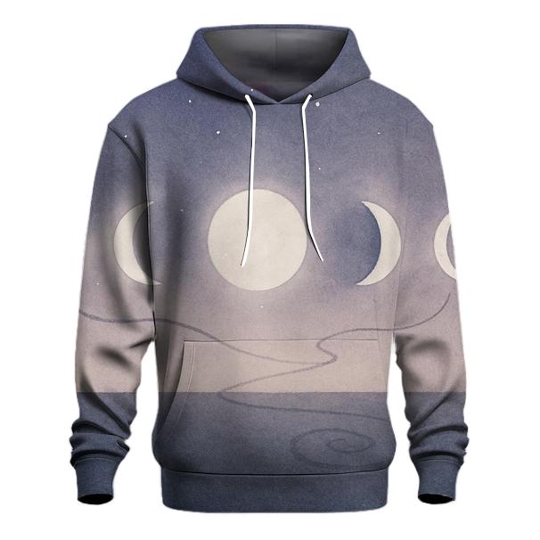 Moon Phase Path pullover hoodies